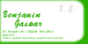 benjamin gaspar business card