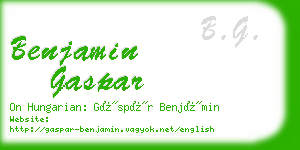 benjamin gaspar business card